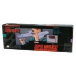 Super Nintendo Super Scope light gun with sensor receiver for SNES shooting games